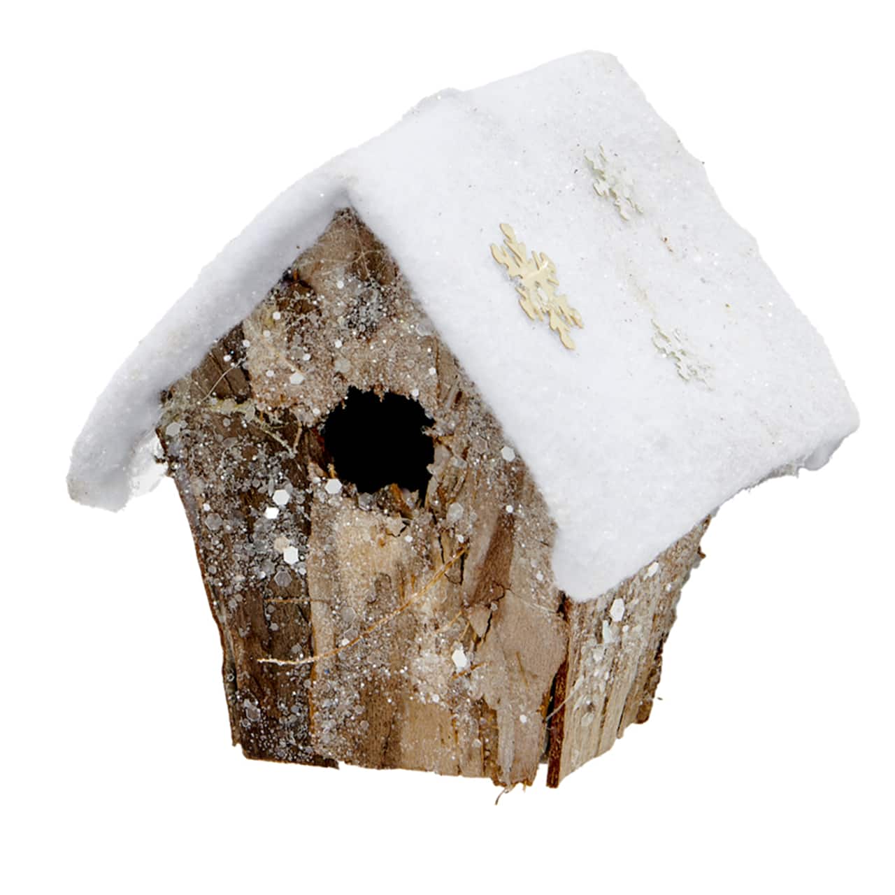 4" x 3" Christmas Snowy Birdhouse Ornaments, 2ct.